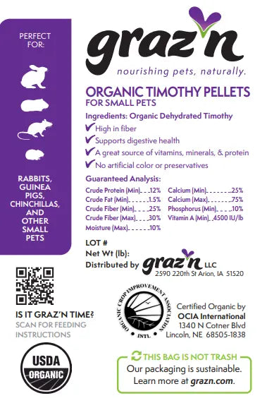 Graz'n Organic Prairie Hay & Chew Bundle for Small Pets GRAZ'N